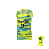Basketball Jersey Glitch - Neon Yellow